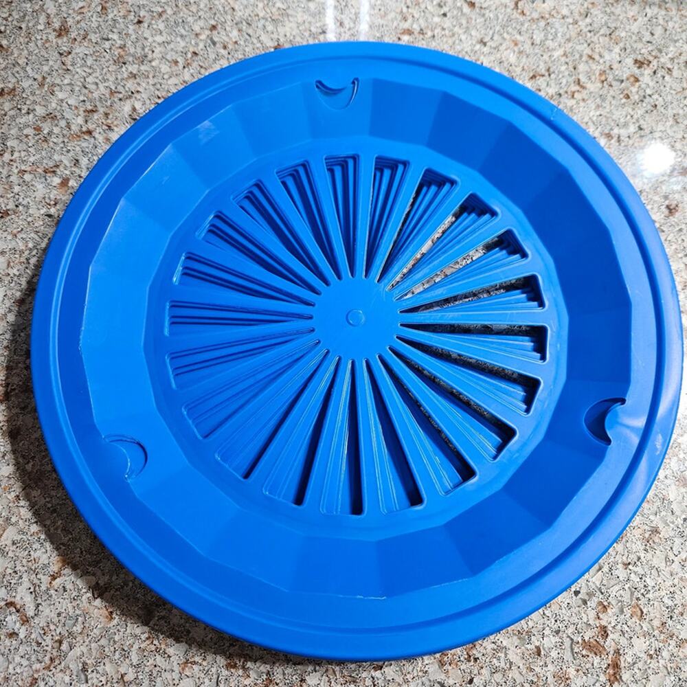 Set of 8 Reusable Blue Plastic Paper Plate Holders